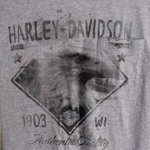 Harley-Davidson Gray Eagle Graphic Short Sleeve Pocket Tee Men’s Large